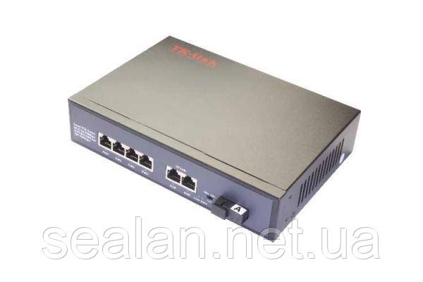 ПОЕ комутатор світч 4 POE x100Mb(100метрів)+1 SC.WDMx100Mb(Fiber)1310 TK-Link