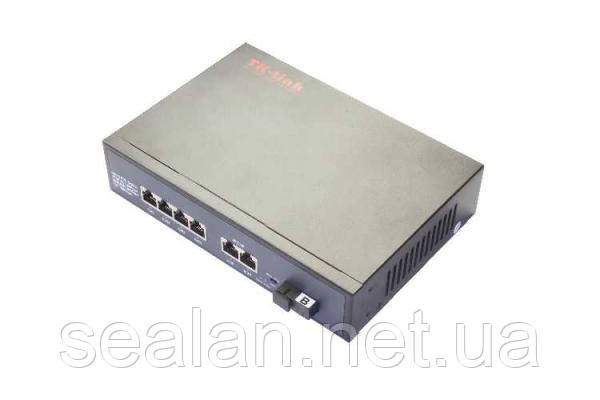 ПОЕ комутатор світч 4 POE x100Mb(100метрів)+1 SC.WDMx100Mb(Fiber)1550 TK-Link