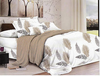Двоспальна постільна білизна Тет-@-Тет В-1565 бязь (економ)