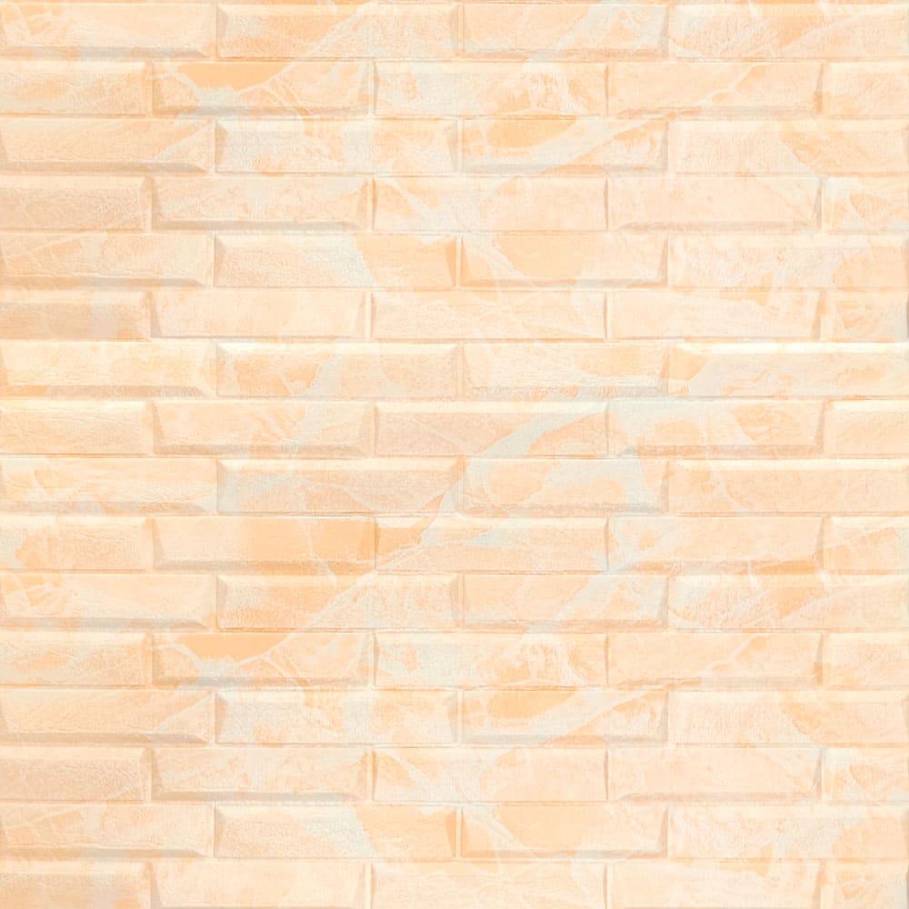 Стін 3Д панелі Кладка Жовтий Мармур 700*770*7мм м'які водостійкі панелі під плитку рельєф для декору (39)