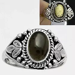 Тектит срібна каблучка, 0237ЛТ