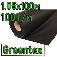 Геоматеріал Greentex 1.05х100м (100г/м) чорне для мульчування (Польша) агроволокно