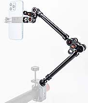 Металлический кронштейн, держатель Magic Arm Super Clamp 53 см для фото/видео техники, смартфона, фото 3