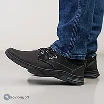 Чоловічі кросівки чорно- сірі з прошитою підошвою, фото 2