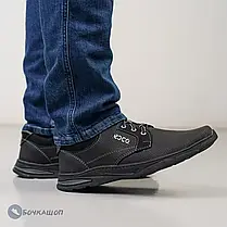 Чоловічі кросівки чорно- сірі з прошитою підошвою, фото 4