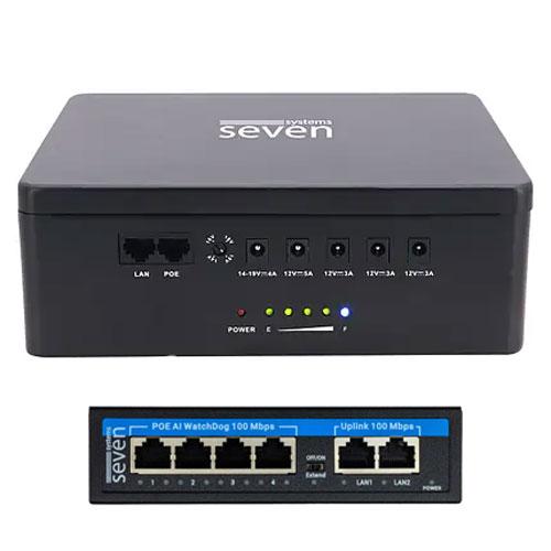 ДБЖ для системи відеоспостереження Seven 6024W з РОЕ