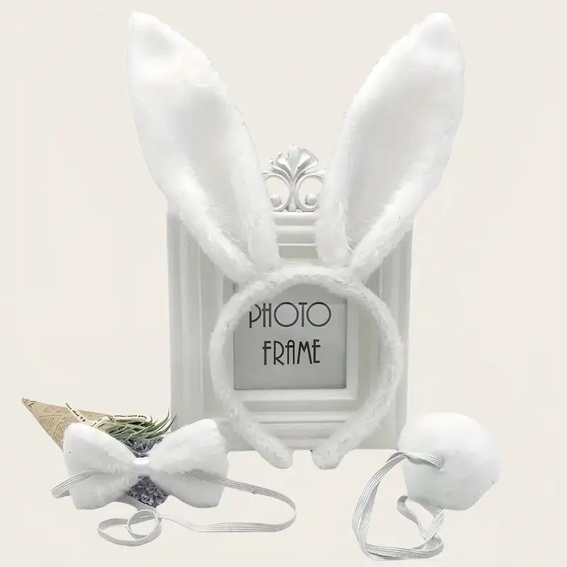 Карнавальний набір зайчика вушка. хвостик, метелик. Обідок вушка зайчика, фото 1