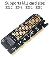 Контролер для ПК Maiwo KT046 M.2 NVMe M-key SSD to PCI-E 3.0 16x / 8x / 4x
