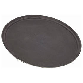 Таця офіціанта, камаз антисліп 585*787 мм, овальний, Genware 3100GR-004