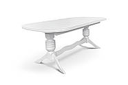 Стіл обідній Гетьман (200+2*40 )/100, білий, фото 3