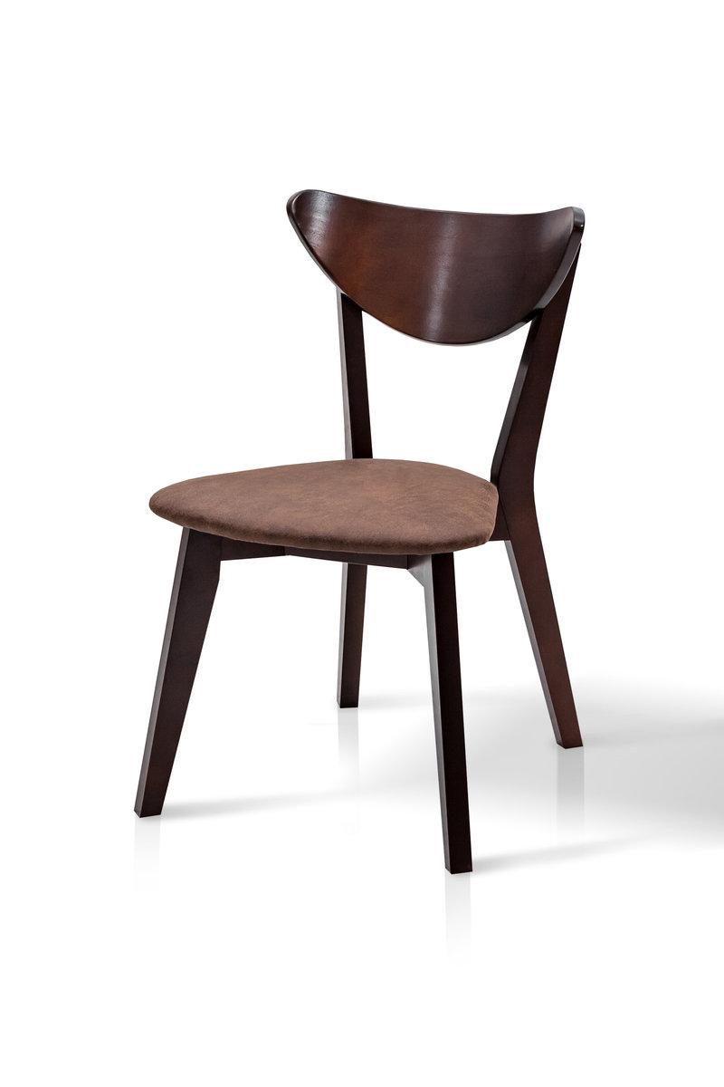 Стілець Лукас м'який, горіх темн/коричнева ткан, фото 1