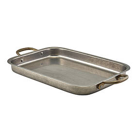 Таця глибока 33*23.5 см, прямокутна, металева, Vintage Steel, GenWare SDT3323V