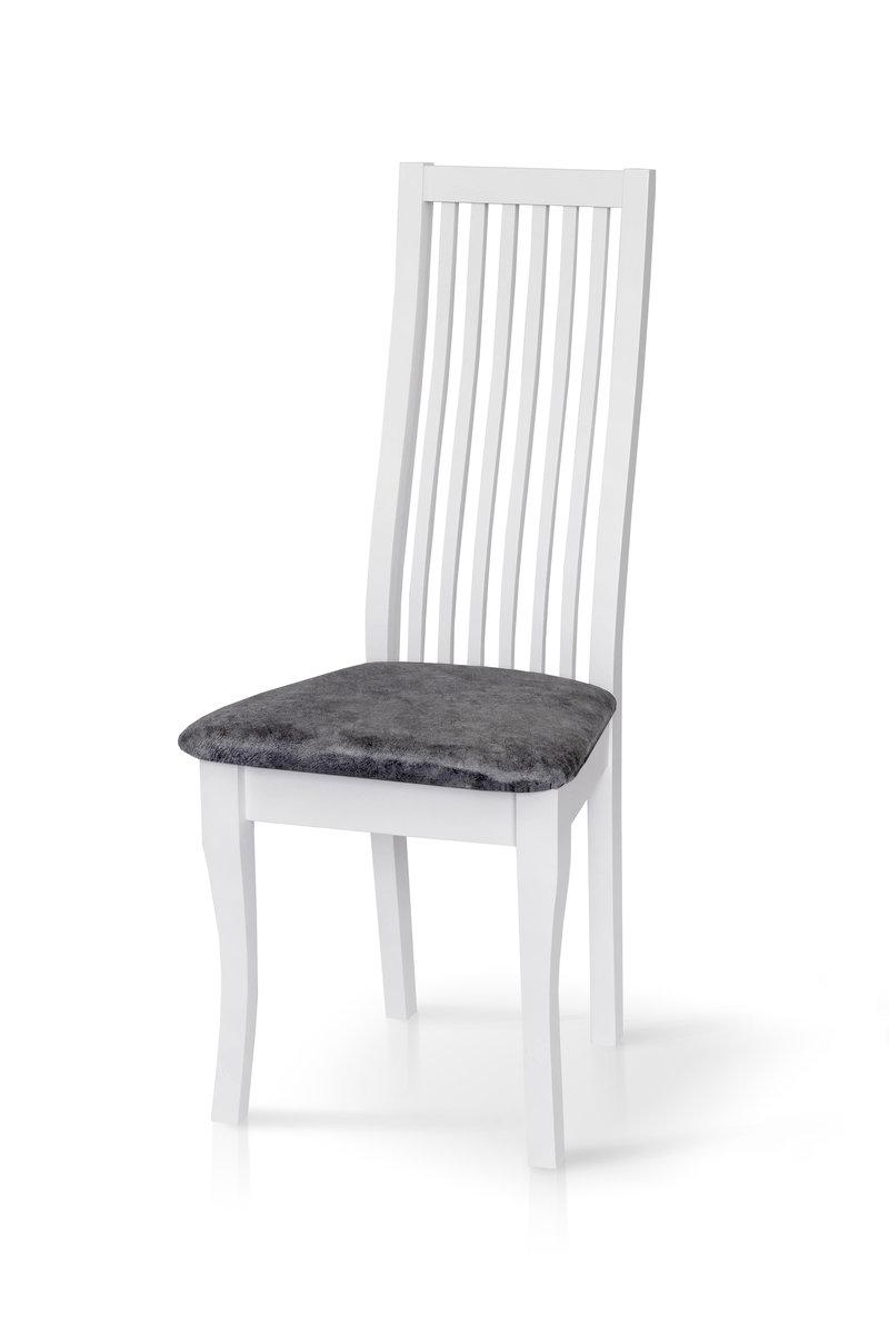Стілець Жасмін, білий/сіра тканина, фото 1