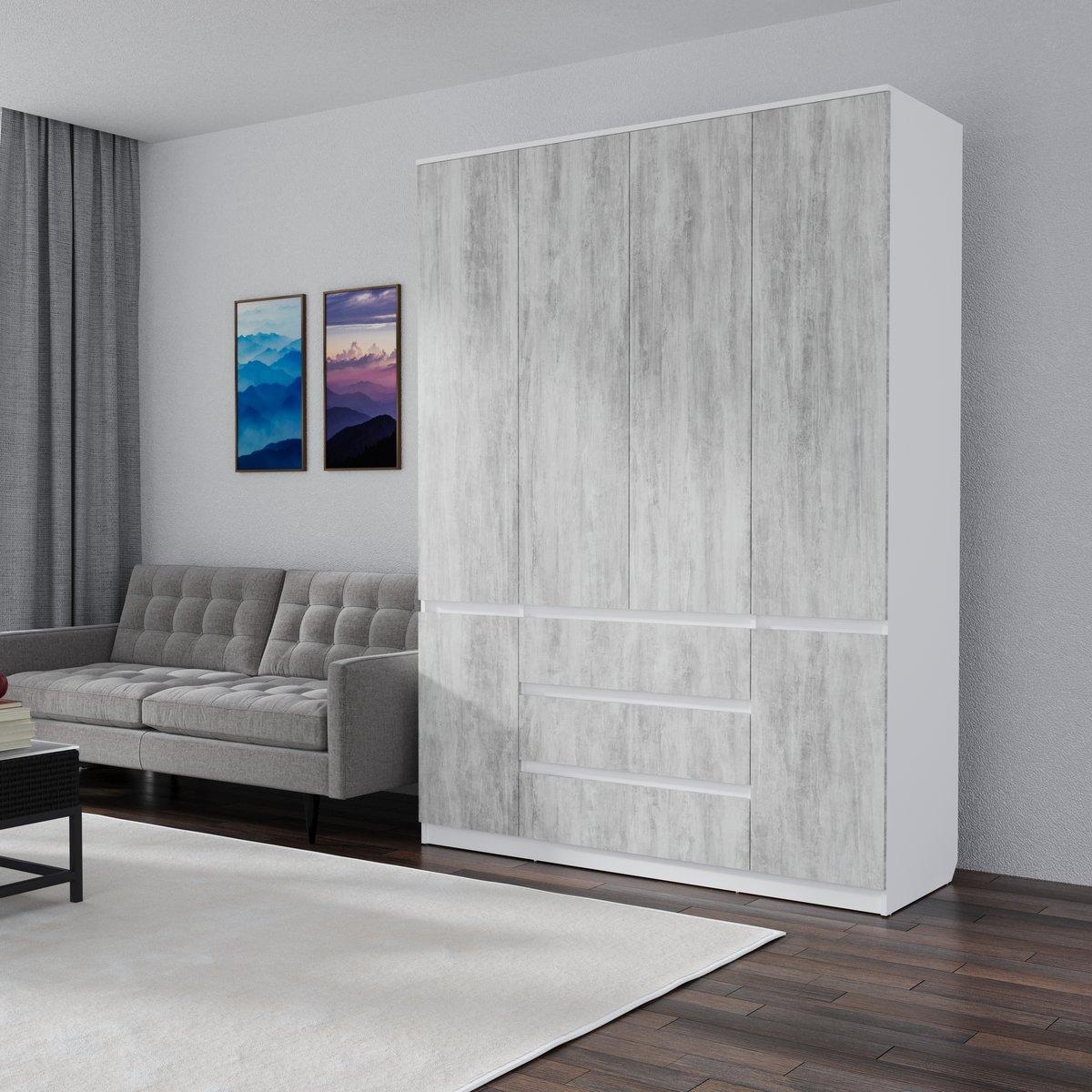 Розпашна шафа Смузі 29 1400 білий/урбан лайт, фото 1