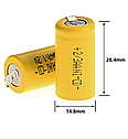 Акумулятор NI-Cd 2/3 AA 400 mAh 1.2V під пайку, фото 3