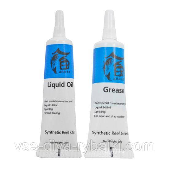 Мастило для котушок Fishing Roi 2 шт (рідка та густе), фото 1