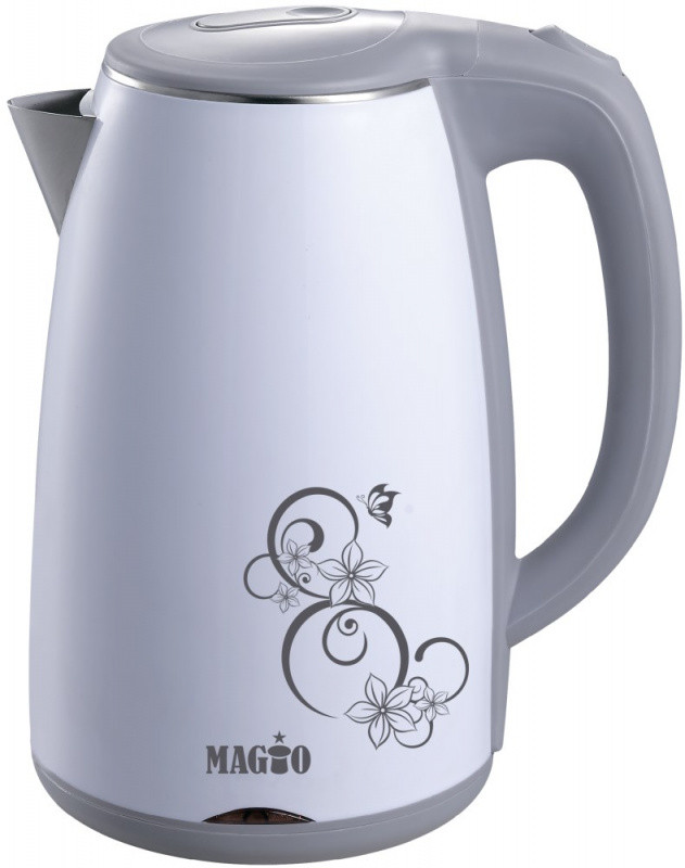 Електрочайник НЕРЖАВІЙКА MAGIO 1,7л/2200Вт/диск пластик+нерж. (512-МG)