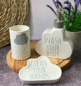 Набір для ванни 3-х пр CLEAN керам. (889-07-007)