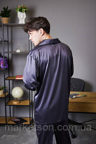 Чоловіча піжама шовкова домашній костюм р.S,M,L,XL, фото 1