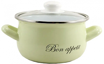 Каструля Турція емаль Bon appetit салатовий 5,7л (2234 B)