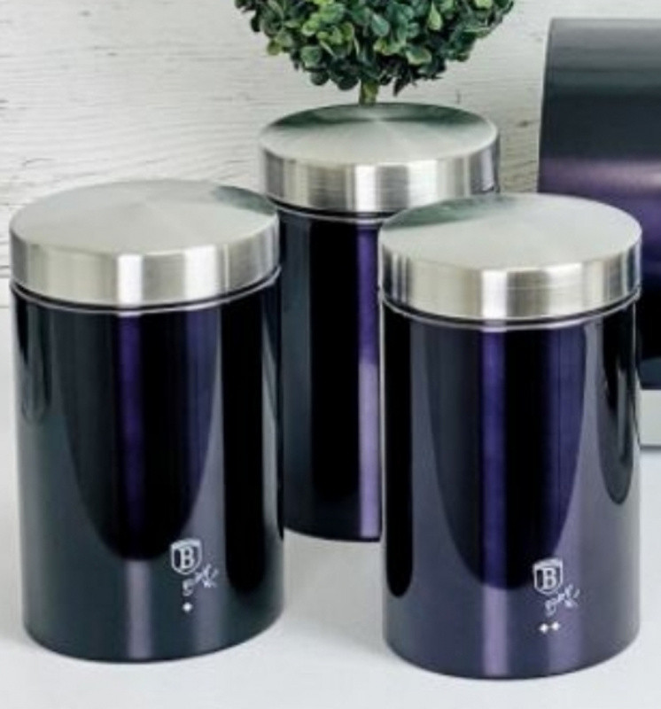 Набір ємностей для зберігання 3пр Berlinger PURPLE 11x17,8см (6827-ВН)