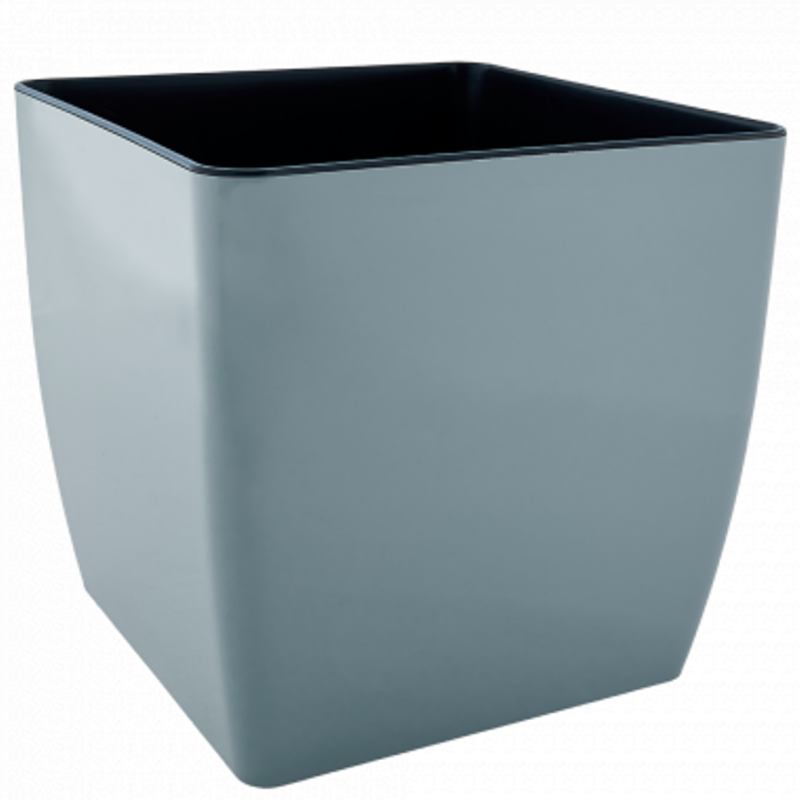 Вазон "Квадро" низький 27*27*26 см. (сизо блак) (115085), фото 1
