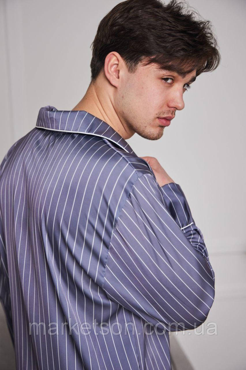 Чоловіча піжама шовкова домашній костюм р.S,M,L,XL