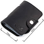 Візитниця вертикальна Shvigel 13909 шкіряна Чорна, фото 3