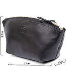 Жіноча косметичка зі шкіри Amelin GRANDE PELLE 11302 Чорна, фото 3