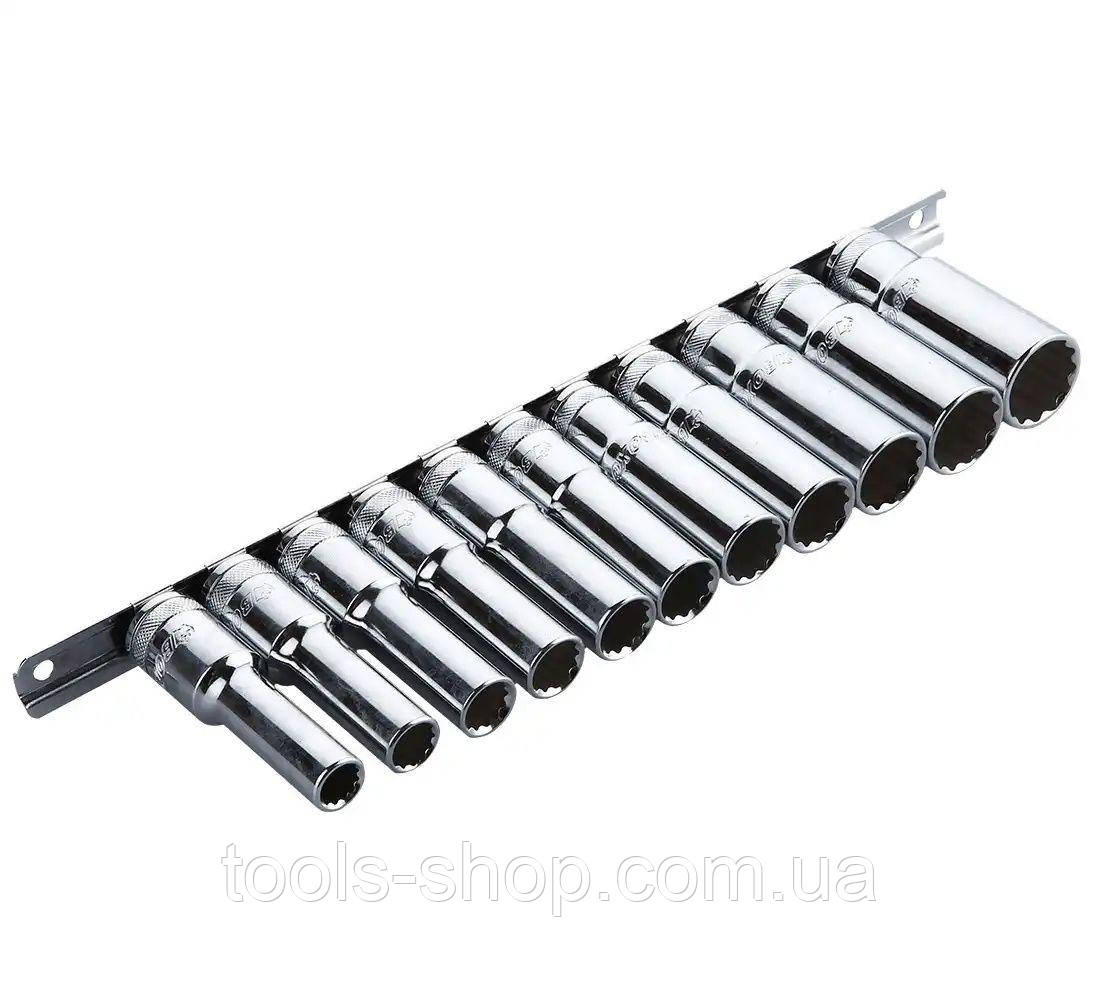 Довгі головки 12 гранні 1/2 78 мм комплект 11 шт BOXO, фото 1