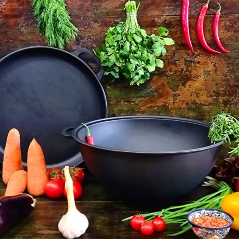 Казан узбецький WOK 15л з кришкою-сковородою (15-VСРWok), фото 1