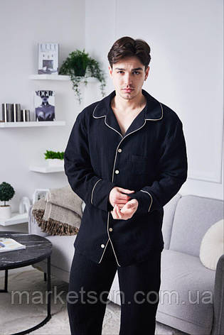 Чоловіча піжама муслінова домашній костюм р.M.L,XL,2XL, фото 1