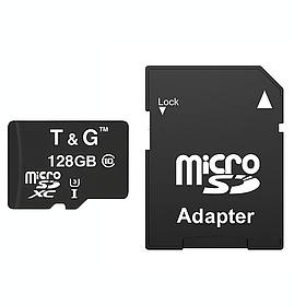 Картка пам'яті MicroSDXC 128 GB UHS-3 Class 10 T&G + SD адаптер — висока швидкість і надійність