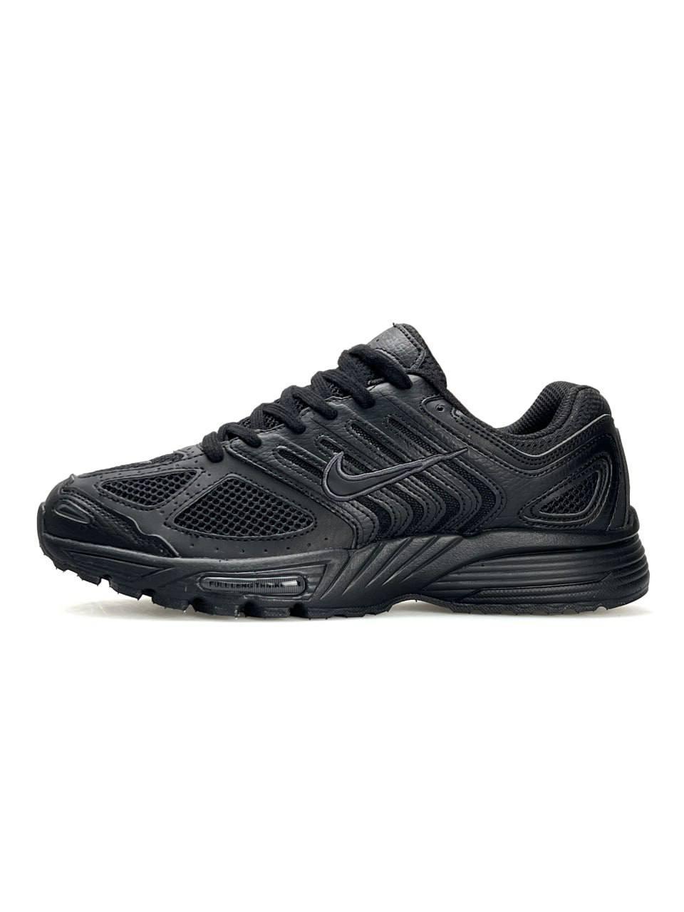 Чоловічі шкіряні текстиль кросівки Nike Air Peg 2K5 All Black, кеди Найк чорні весни осінь 41