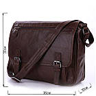 Сумка чоловіча Vintage 14089 під формат А4 Коричнева, фото 3