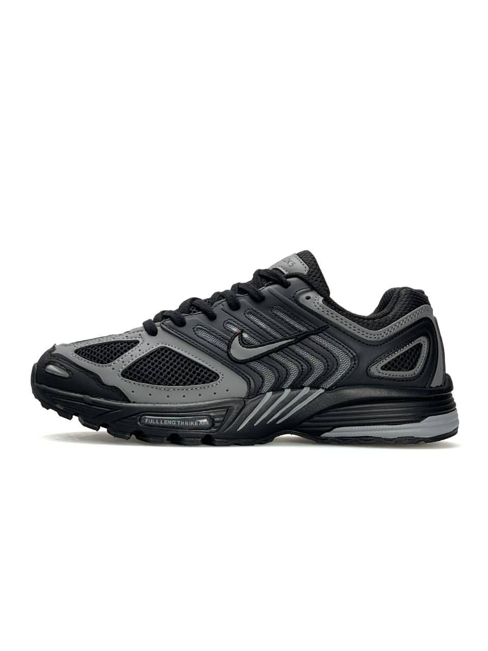 Чоловічі шкіряні текстиль кросівки Nike Air Peg 2K5 Black Grey, кеди Найк чорні весна осінь 41