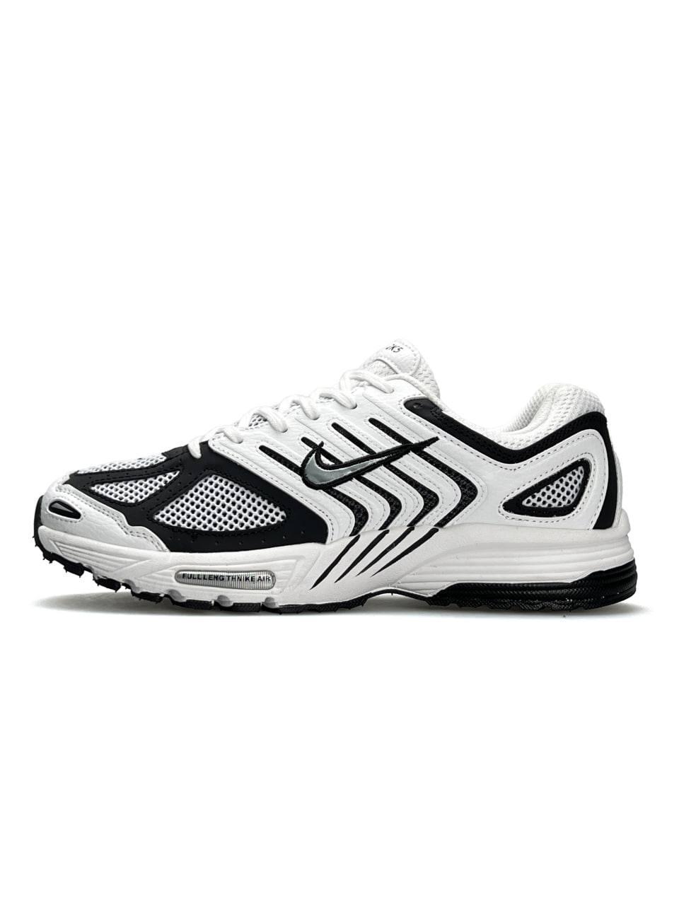 Чоловічі шкіряні текстиль кросівки Nike Air Peg 2K5 White Black, кеди Найк білі весна осінь 41