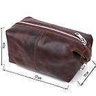 Шкіряна вінтажна косметичка Shvigel 16398 Коричневий, фото 3