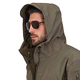 Стильна куртка тактична водозахисна на флісі, фото 4