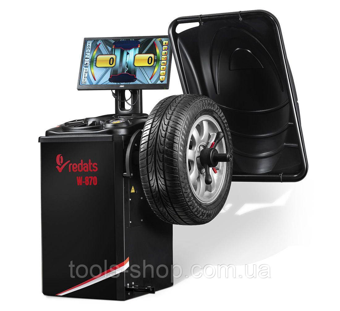 Автоматичний балансувальний верстат REDATS W-870 (230 V, 8-35",лаз., ALU7), фото 1