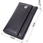 Містка ключниця з натуральної шкіри ST Leather 22477 Чорний, фото 3