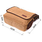 Містка текстильна сумка для ноутбука 13" через плече Vintage 22201Коричнева, фото 3