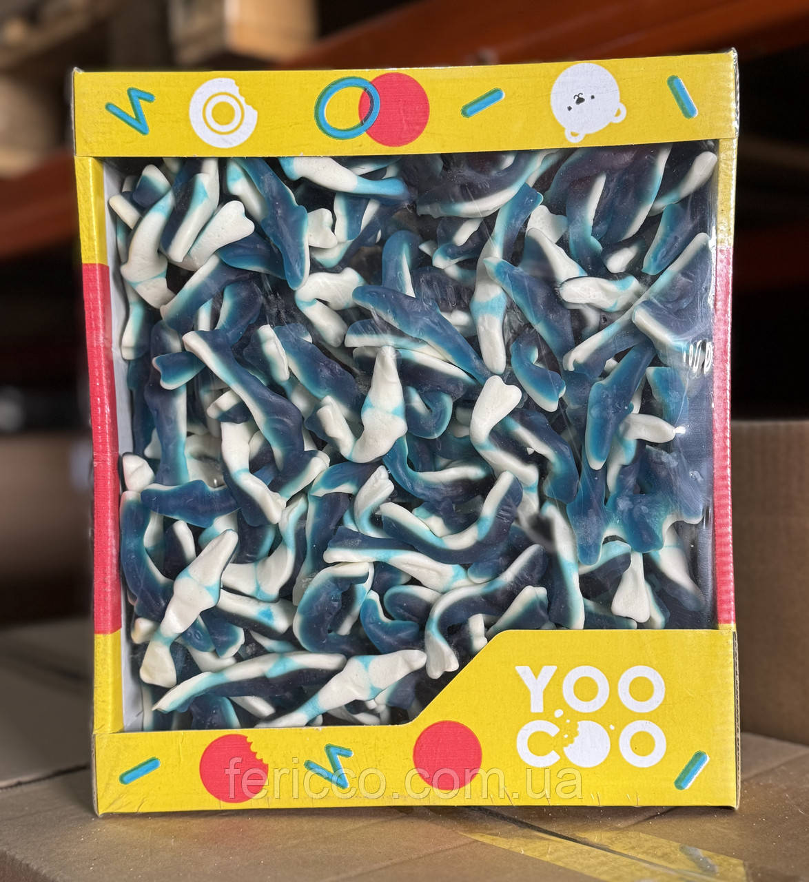 Желейні цукерки синя акула ТМ Yoo Coo 1,5 kg, фото 1