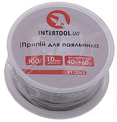 Припій Intertool для паяльника 100г/D1.0мм/40% олово/60% свинець