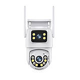 PTZ-DW4 Вулична поворотна IP Wi-Fi камера відеоспостереження 6MP (3+3MP), з подвійним об'єктивом, нічним баченням, фото 4