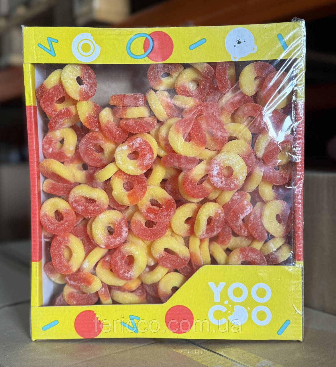 Желейні цукерки Кільце персик 1,5 kg ТМ Yoo Coo