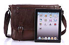 Сумка чоловіча Vintage 14089 під формат А4 Коричнева, фото 5