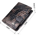 Місткий вертикальний жіночий гаманець з натуральної шкіри з тисненням під змію CANPELLINI 21676 Різнокольоровий, фото 3