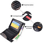 Місткий вертикальний жіночий гаманець з натуральної шкіри з тисненням під змію CANPELLINI 21676 Різнокольоровий, фото 4