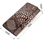 Ультрастильний жіночий гаманець із фактурної натуральної шкіри з тисненням під змію CANPELLINI 21713, фото 3